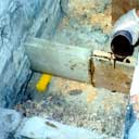 Pouring Structural Epoxy Resin into a joist end repair - Timber-Resin Splice